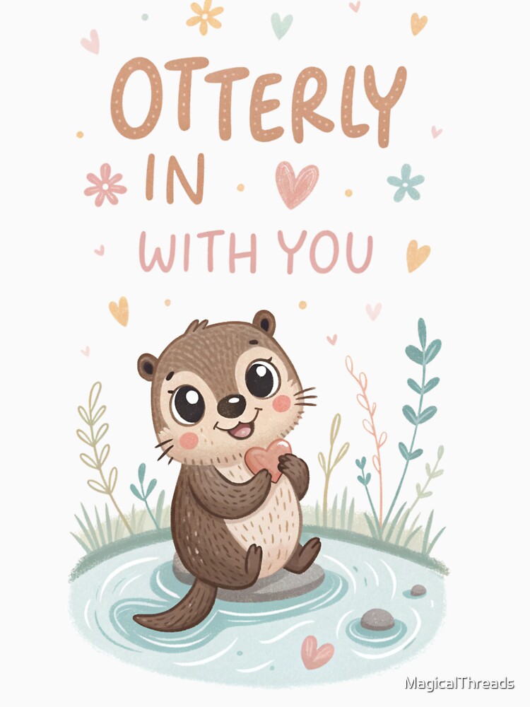 Otterly in Love With you, kawaii Puns by MagicalThreads T-Shirts, Hoodie, Sweatshirt | BlankRebels.com (Image 3)