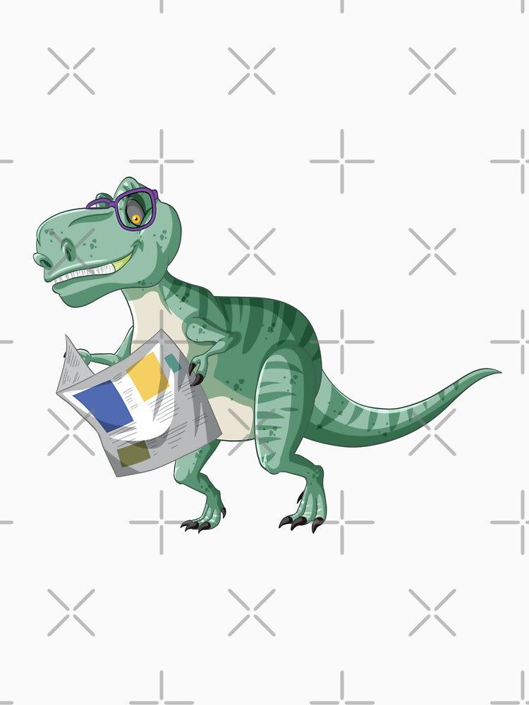 Dinosaur Reading Newspaper by mark-co T-Shirts, Hoodie, Sweatshirt | BlankRebels.com (Image 3)