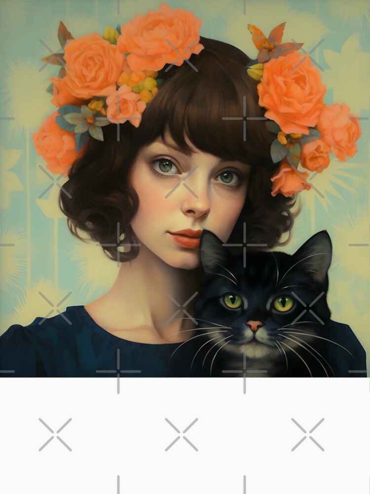 Flower Crown Cat Mom by dcrc T-Shirts, Hoodie, Sweatshirt | BlankRebels.com (Image 2)