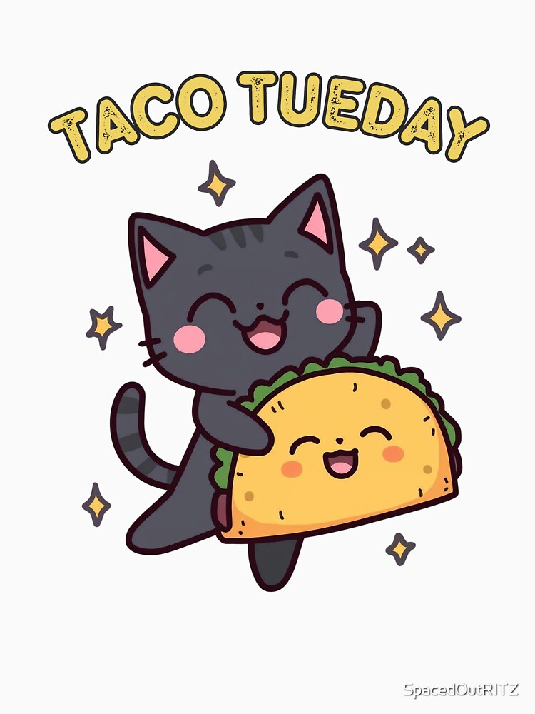 Black Cat Taco Tuesday by SpacedOutRITZ T-Shirts, Hoodie, Sweatshirt | BlankRebels.com (Image 3)