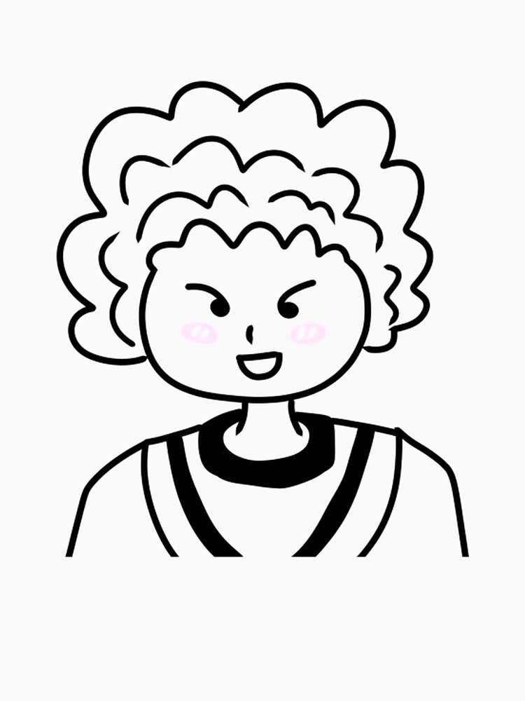 Curly Hair Doodle Portrait by MindOfPainArt T-Shirts, Hoodie, Sweatshirt | BlankRebels.com (Image 3)