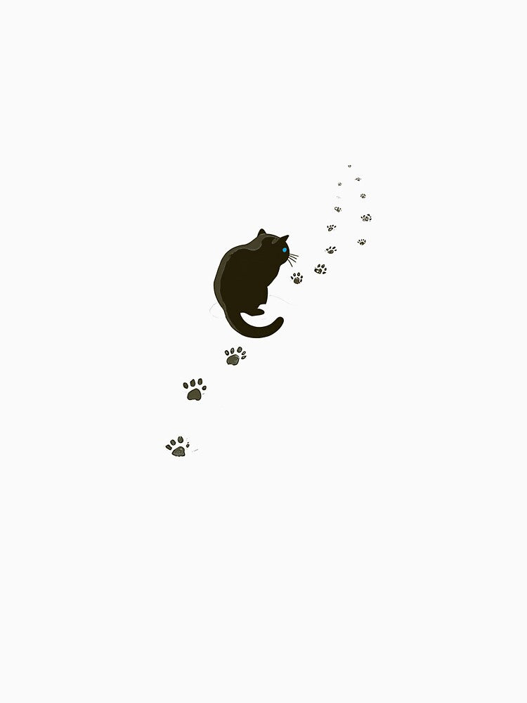 Cat Paw Print T-shirt, tee, t-shirt, hoodie, sweatshirt, shirt, long sleeve, short sleeve, long sleeve, long-sleeved T-shirt, long-sleeved by Inklivion