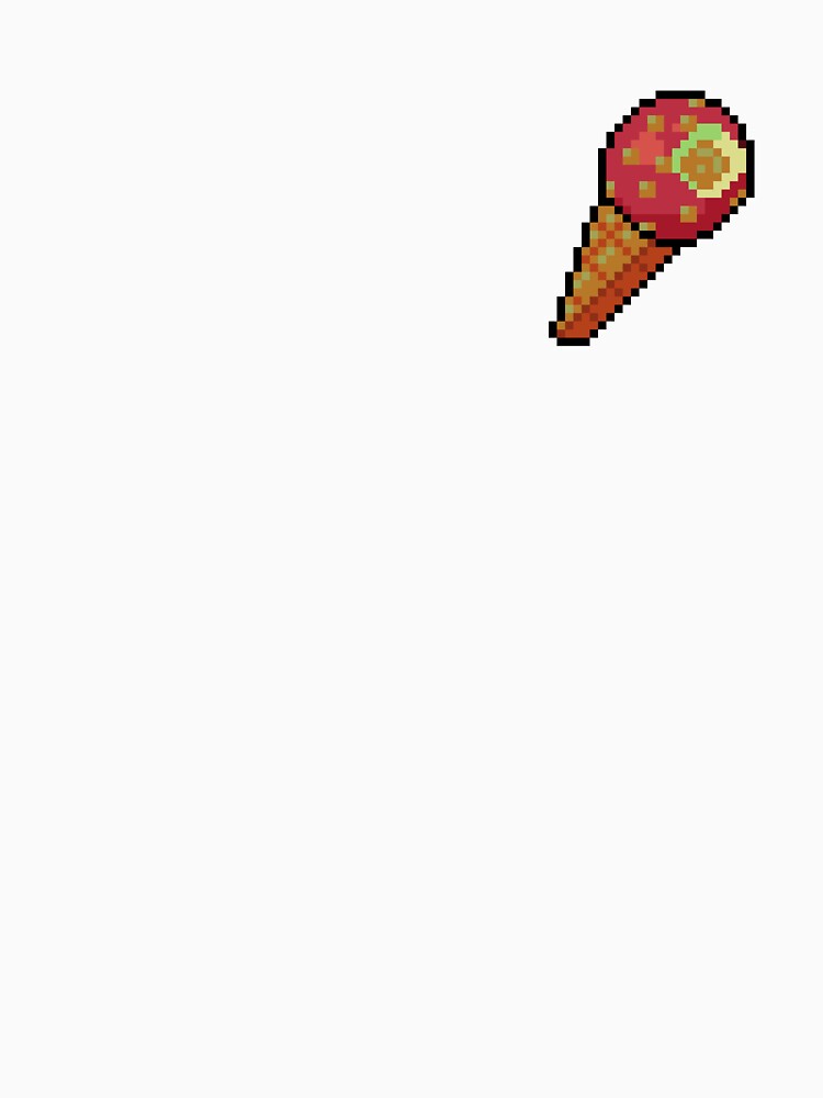 Pixel Strawberry drumstick Ice Cream - pixel food art by LittleFoodShop T-Shirts, Hoodie, Sweatshirt (Image 3)