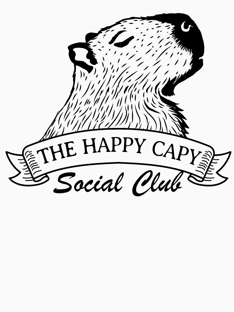 Cute capybara social club clothing and accesories, aesthetic animal lovers outfit and accessories, retro stryle... (Image 3)