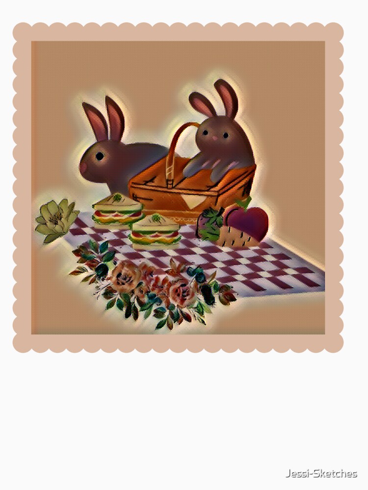 Cottagecore Bunny Picnic by Jessi-Sketches T-Shirts, Hoodie, Sweatshirt | BlankRebels.com (Image 3)