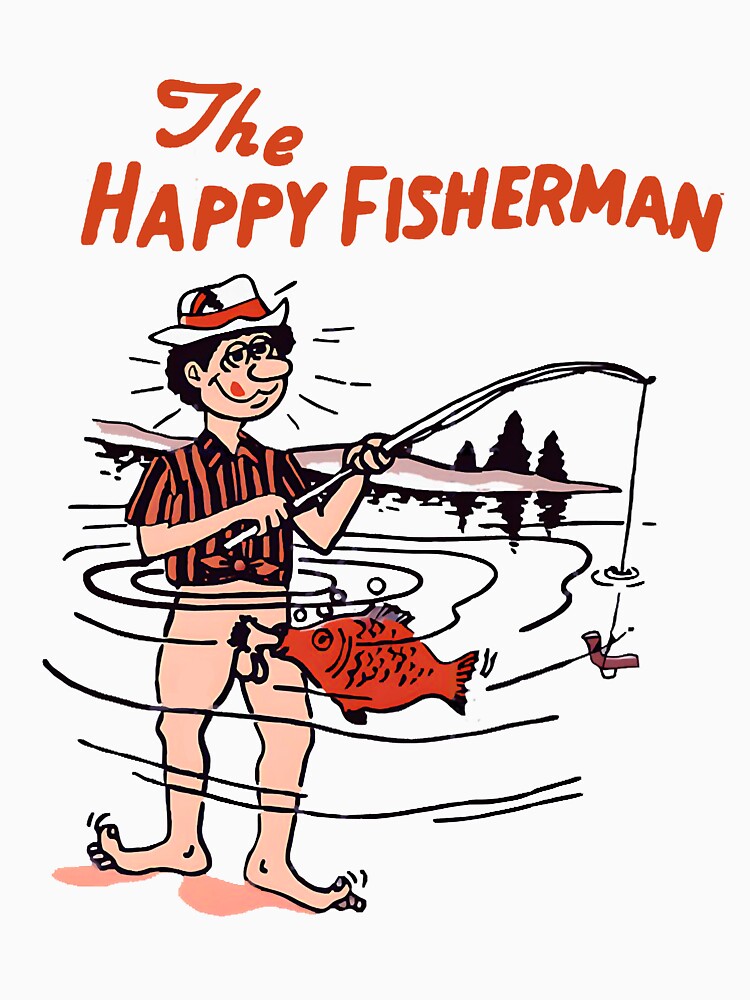 The Happy Fisherman  Classic T-Shirt by Fado Store Hoodie, Sweatshirt | BlankRebels.com (Image 3)