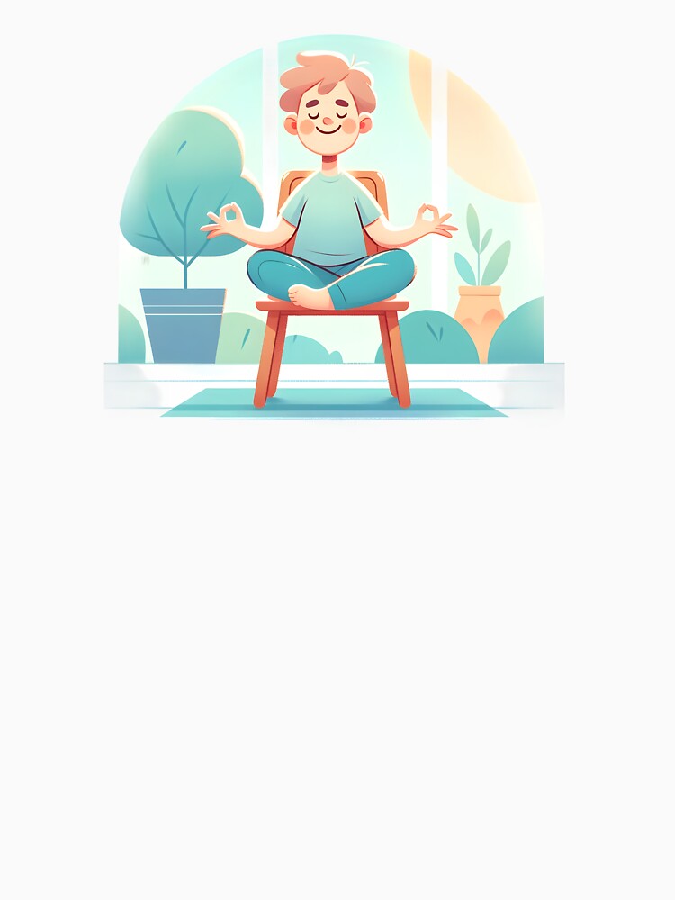 Chair Yoga Joy Funny Gifts by BadhbhArt T-Shirts, Hoodie, Sweatshirt | BlankRebels.com (Image 3)