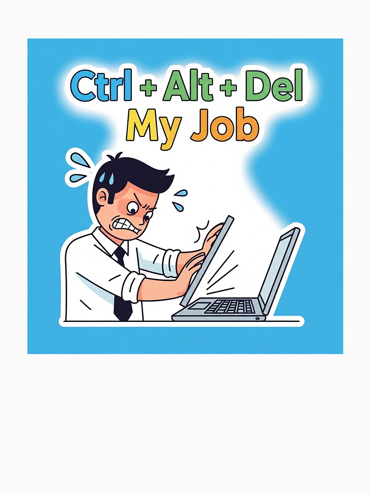 Ctrl + Alt + Del My Job by Mojo Creations Studio T-Shirts, Hoodie, Sweatshirt | BlankRebels.com (Image 3)