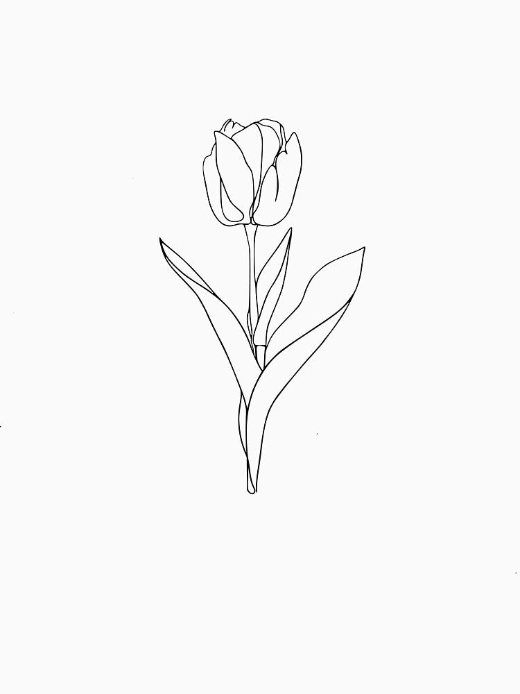 Tulips - One Line Flowers Art Minimal Design by StoreSALT T-Shirts, Hoodie, Sweatshirt | BlankRebels.com (Image 3)