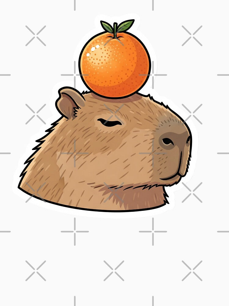 Chilling Capybara with Orange - Just Vibing by StickyGuys T-Shirts, Hoodie, Sweatshirt | BlankRebels.com (Image 3)