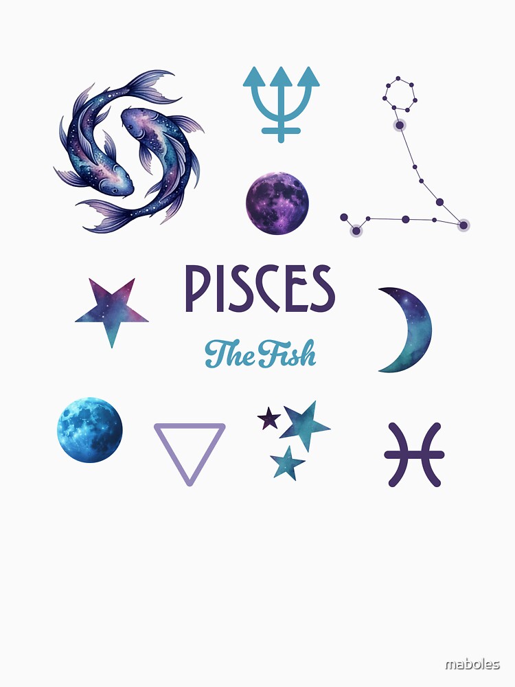 Pisces Zodiac Collection by maboles T-Shirts, Hoodie, Sweatshirt | BlankRebels.com (Image 3)