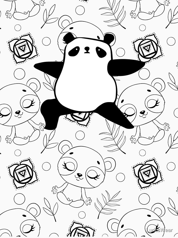 Panda Doing Yoga by LyricsWear T-Shirts, Hoodie, Sweatshirt | BlankRebels.com (Image 3)