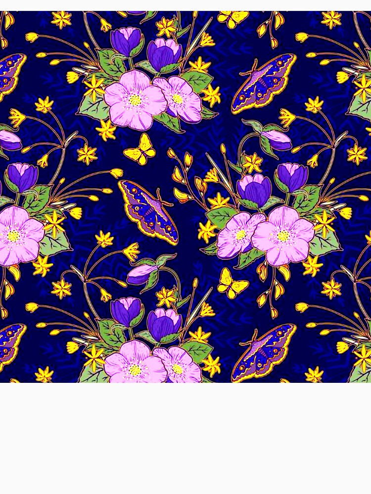 Cottagecore Botanical Leaves Moody Brown Purple Dark Floral by Zoop78gads T-Shirts, Hoodie, Sweatshirt (Image 3)