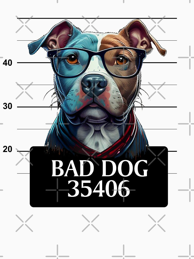 Dog BAD DOG with glasses funny cute decorative pitbull for dog lovers by RSDESIGNSteam T-Shirts, Hoodie, Sweatshirt (Image 3)