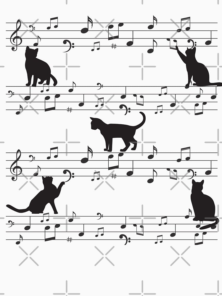 Cats Mischief On The Music Sheet For Cat Lovers And Music Lovers As A Musician by Funwithmusic T-Shirts,... (Image 3)