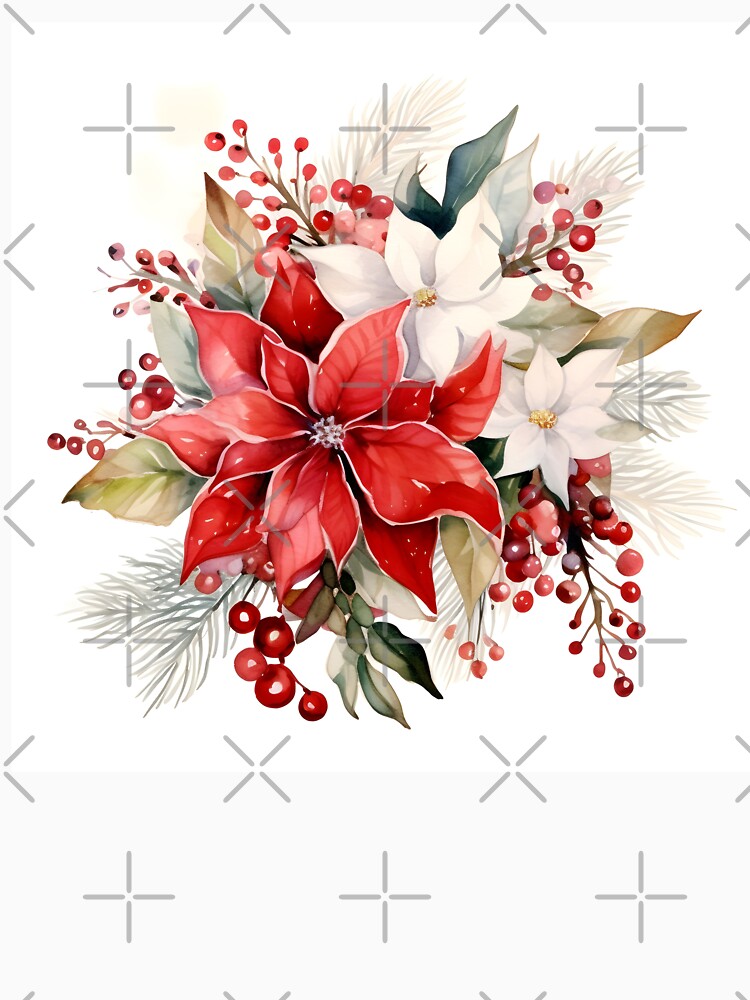 Beautiful Christmas holiday floral bouquet by dcrc T-Shirts, Hoodie, Sweatshirt | BlankRebels.com (Image 3)