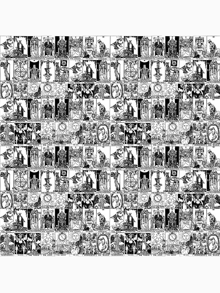 Black and White Tarot Pattern - Major Arcana by Annalee Beer T-Shirts, Hoodie, Sweatshirt | BlankRebels.com (Image 3)