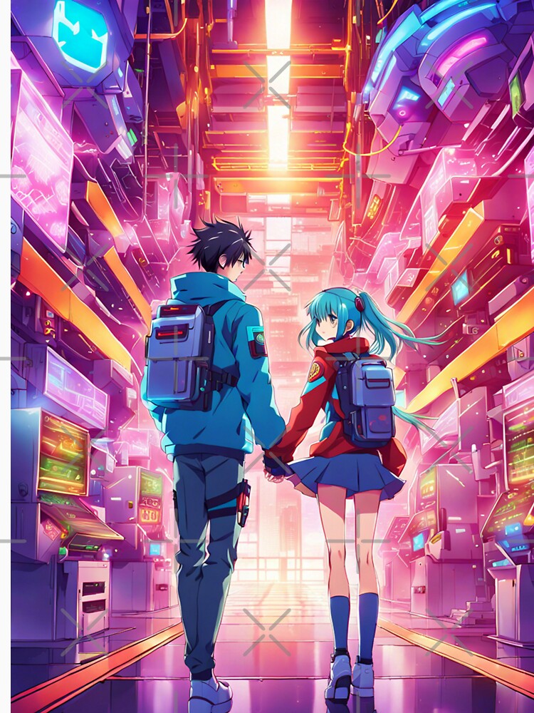 Cyberpunk couple in a futuristic city by ArtsJulian T-Shirts, Hoodie, Sweatshirt | BlankRebels.com (Image 3)