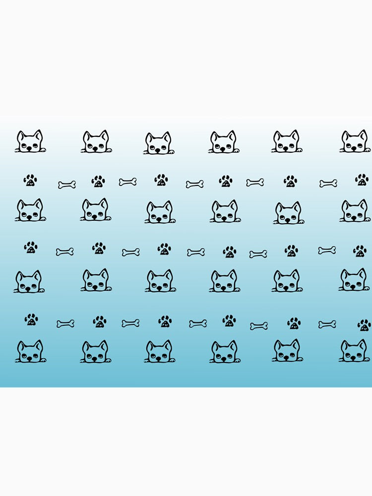 Dog Paw Bone Pattern White Blue T-Shirts, Hoodie, Sweatshirt