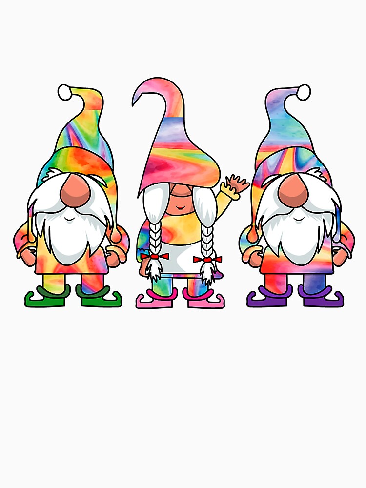 Three Hippie Gnomes Tie Dye Retro Vintage Hat Peace Gnome by shannange T-Shirts, Hoodie, Sweatshirt (Image 3)