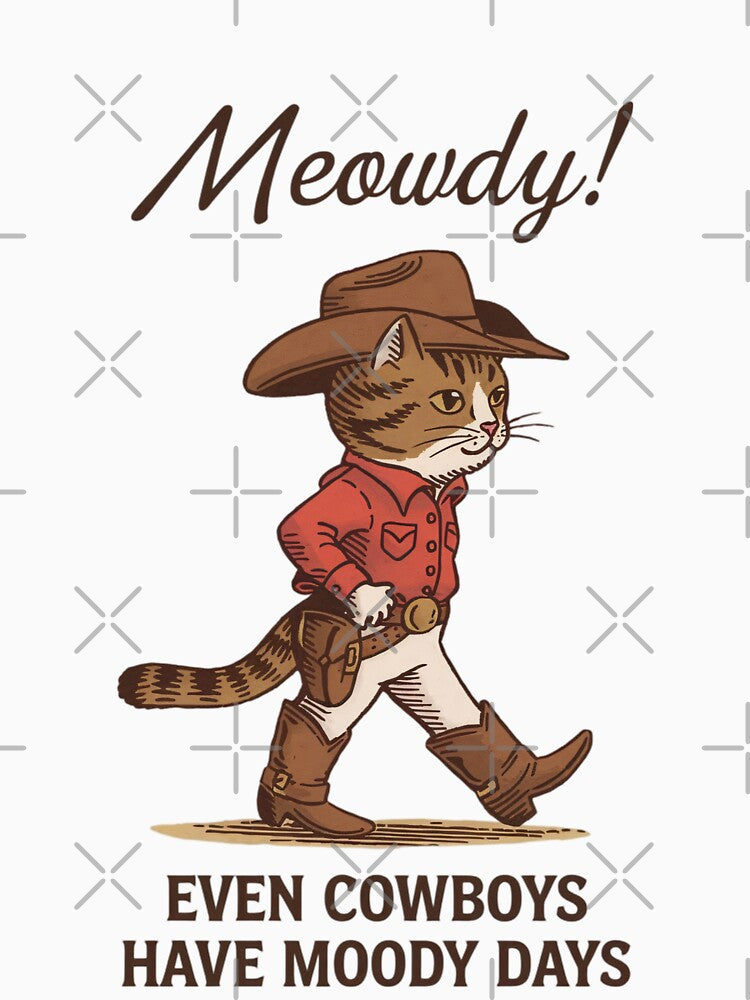 Meowdy Cowboy Cat - Moody Days Design by Charlietule T-Shirts, Hoodie, Sweatshirt | BlankRebels.com (Image 3)