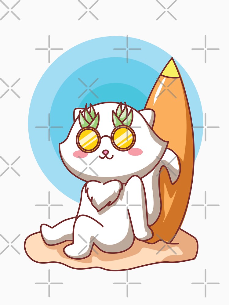 funny cat beach by charaf19 T-Shirts, Hoodie, Sweatshirt | BlankRebels.com (Image 3)