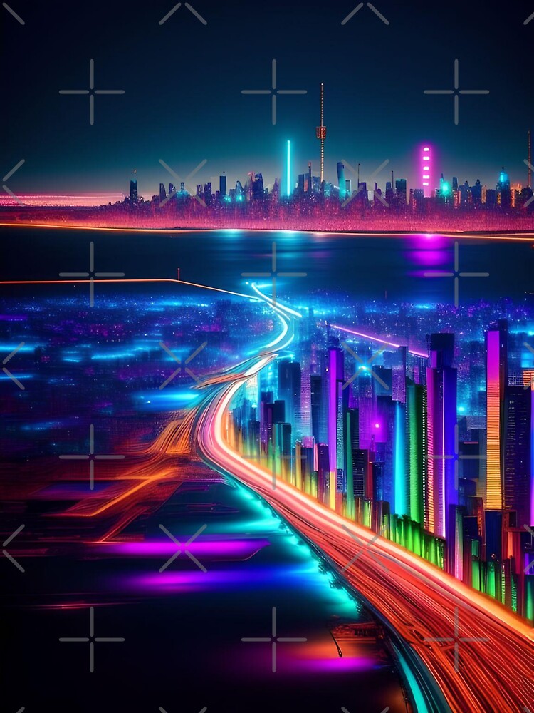 Abstract City Skyline Digital Art Print by Esterlane T-Shirts, Hoodie, Sweatshirt | BlankRebels.com (Image 3)