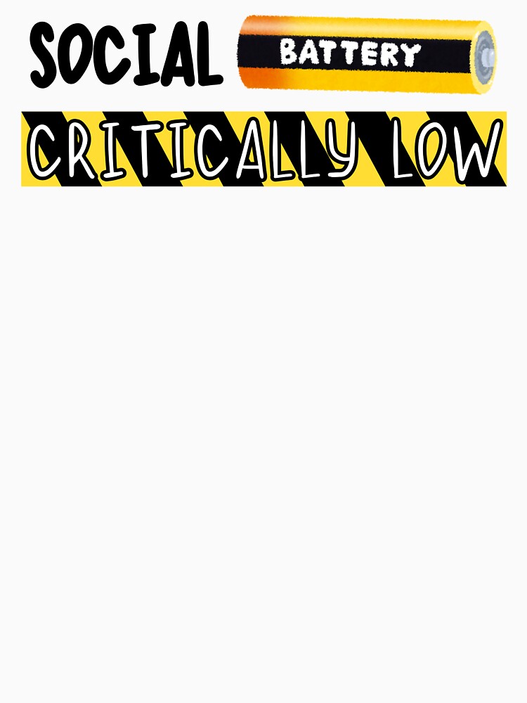 Social Battery Critically Low – Introvert Humor Aesthetic Slogan Design by Salt & Tide T-Shirts, Hoodie, Sweatshirt (Image 3)