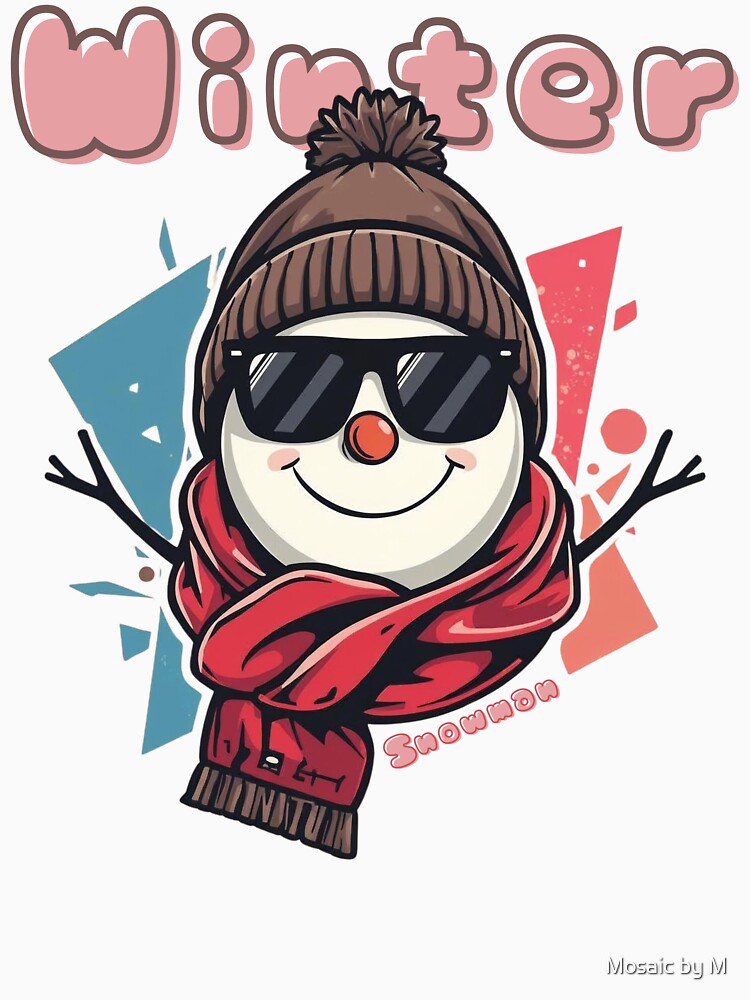 Frosty Urban Vibes Snowman by Mosaic by M T-Shirts, Hoodie, Sweatshirt | BlankRebels.com (Image 3)