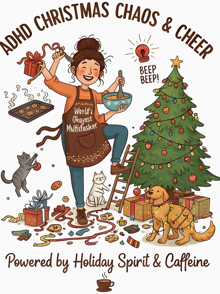 ADHD Christmas Chaos by Uglyandcute T-Shirts, Hoodie, Sweatshirt | BlankRebels.com (Image 3)