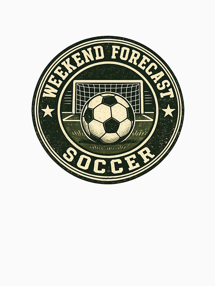 Weekend Forecast Soccer Vintage Badge by EastEndTownie