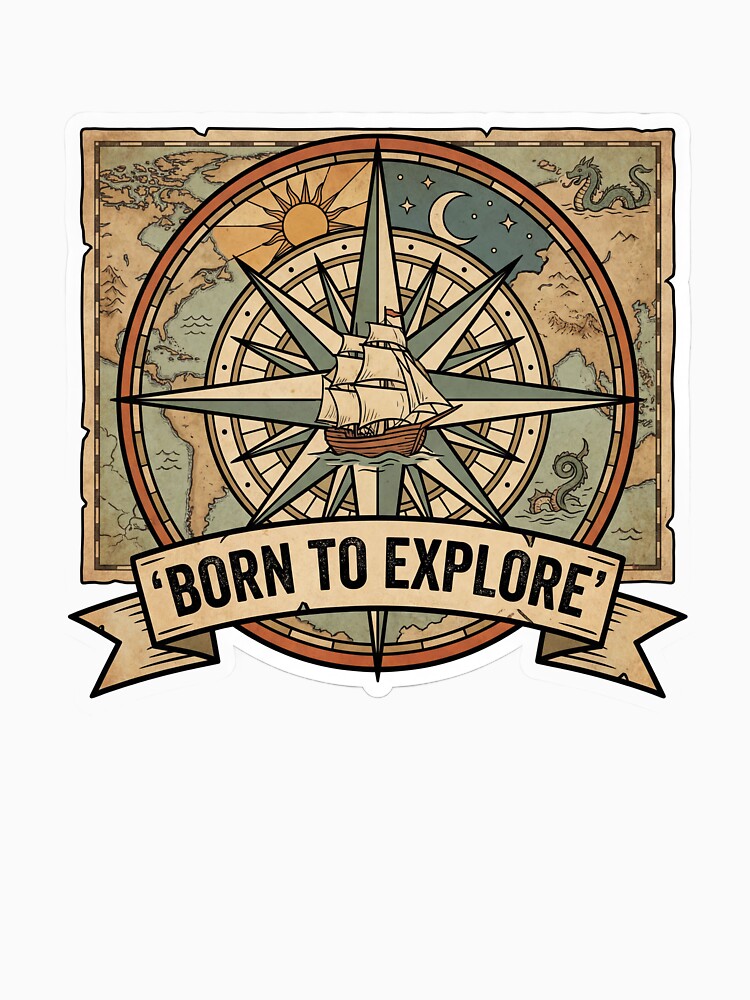 BORN TO EXPLORE by hunteroflions T-Shirts, Hoodie, Sweatshirt | BlankRebels.com (Image 3)