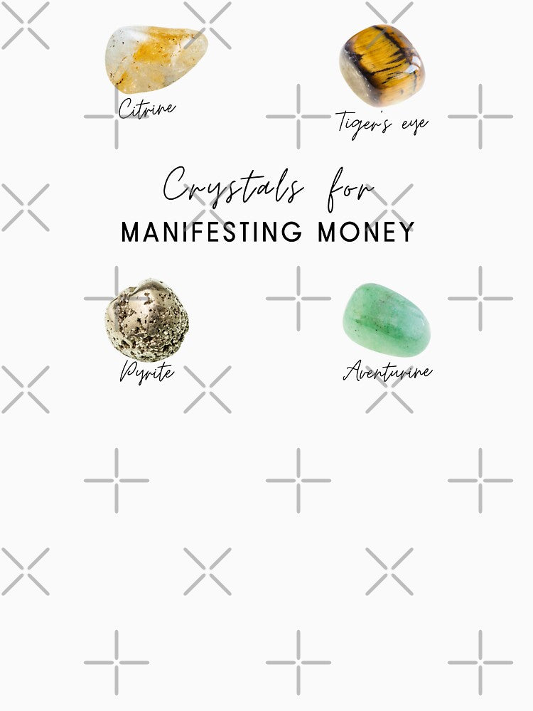 Crystals for Manifesting Money by mooneko T-Shirts, Hoodie, Sweatshirt | BlankRebels.com (Image 3)