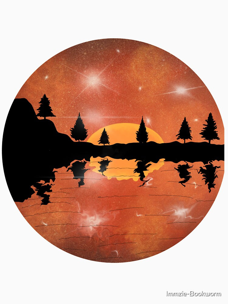 Watercolour Galaxy Orange by Immzie-Bookworm T-Shirts, Hoodie, Sweatshirt | BlankRebels.com (Image 3)