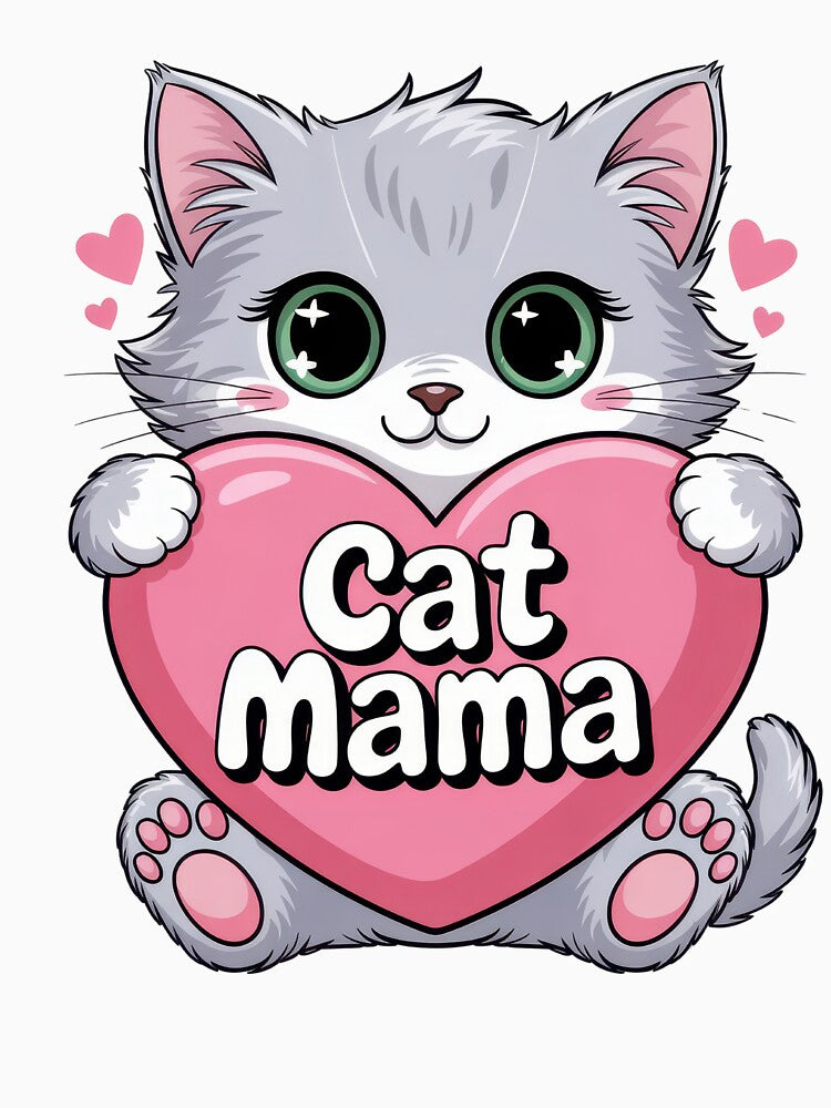 Cute Cat Mama – Kawaii Kitty Heart Gift by EpicMediaShop T-Shirts, Hoodie, Sweatshirt | BlankRebels.com (Image 3)