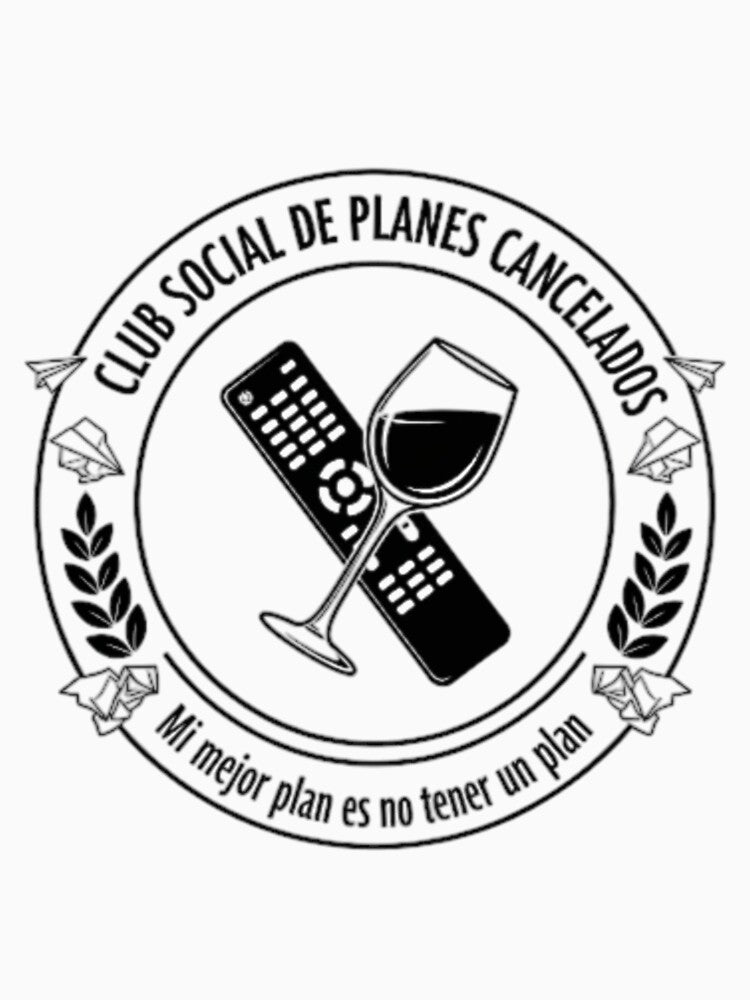 Cancelled Plans Social Club (Emblem for Introverts and Couch Lovers) by Punto y Aparte T-Shirts, Hoodie, Sweatshirt (Image 3)