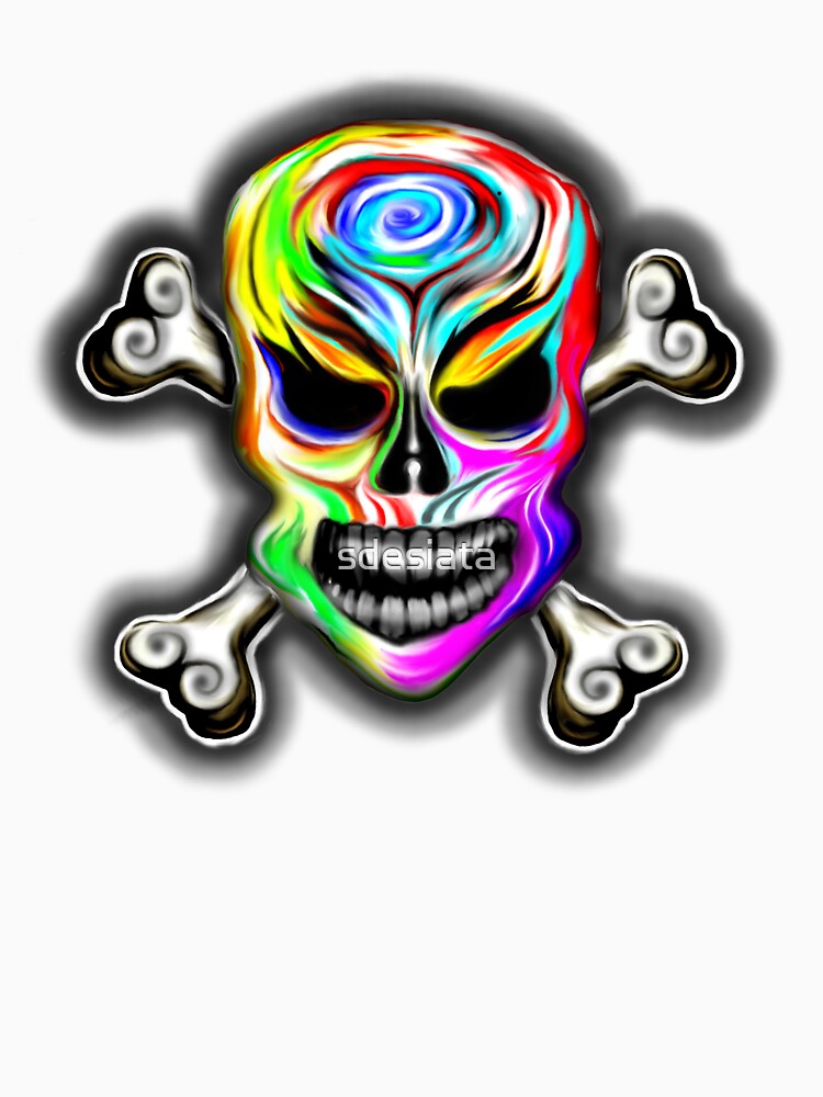 Color Me Dead: Skull Art by sdesiata T-Shirts, Hoodie, Sweatshirt | BlankRebels.com (Image 3)