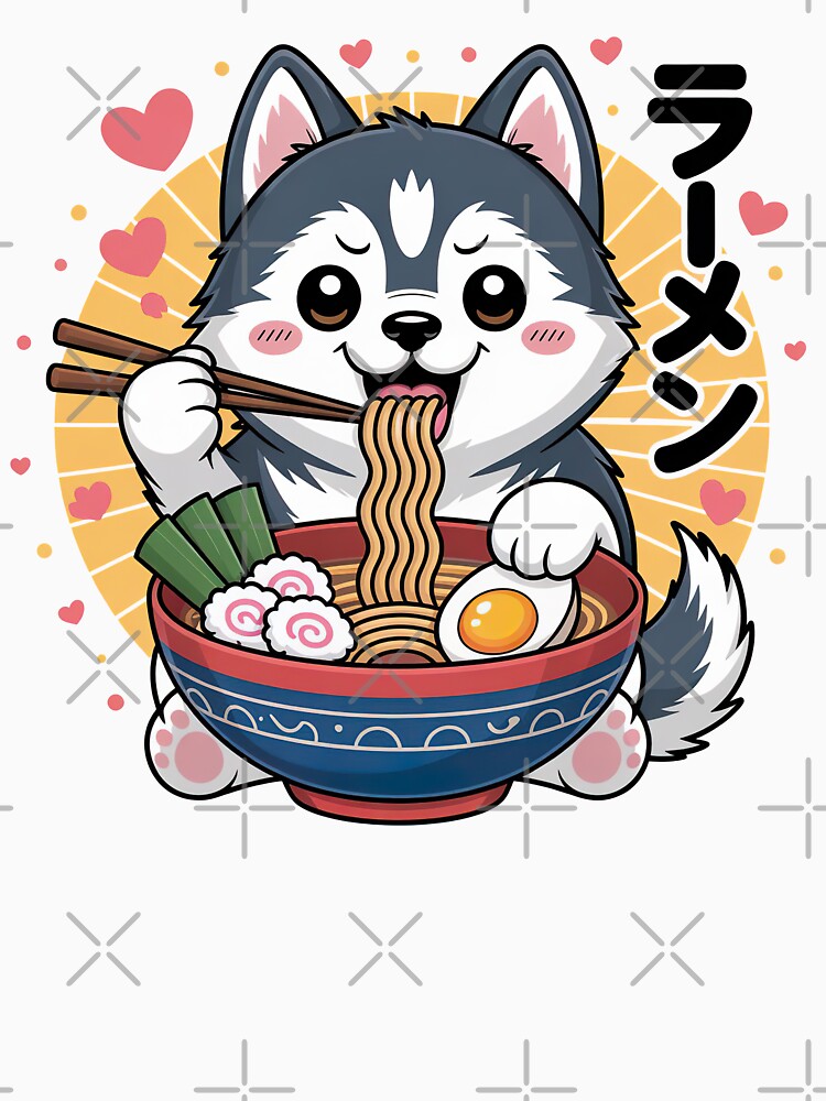 Cute Kawaii Husky, Kawaii Husky by graphic-genie T-Shirts, Hoodie, Sweatshirt | BlankRebels.com (Image 3)