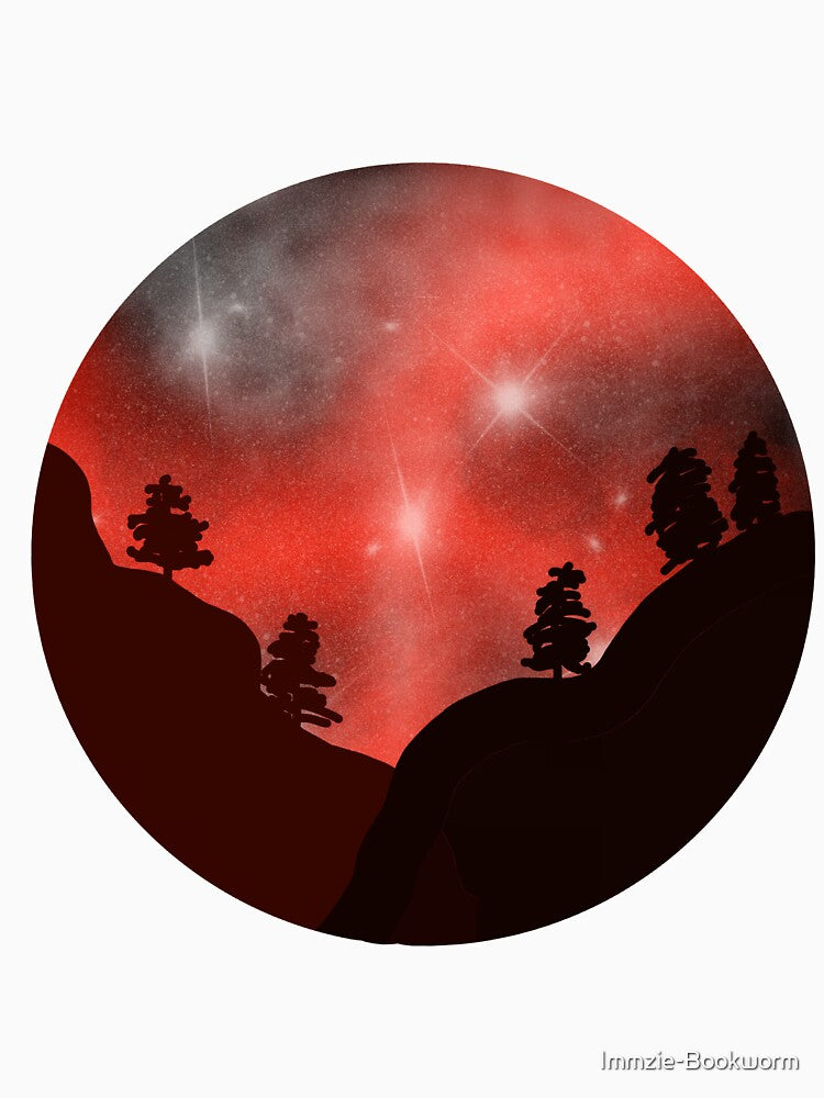 Watercolour Galaxy Red by Immzie-Bookworm T-Shirts, Hoodie, Sweatshirt | BlankRebels.com (Image 3)