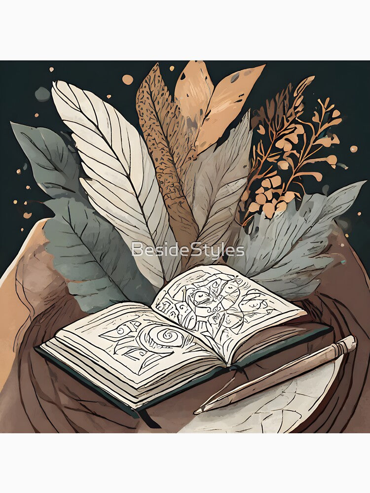 Aesthetic Feather & Journal | Digitally Made by BesideStyles T-Shirts, Hoodie, Sweatshirt | BlankRebels.com (Image 3)
