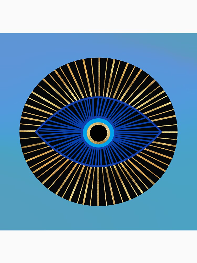 Evil Eye of Protection Blue Gold All-Seeing Eye by PeachAndGold T-Shirts, Hoodie, Sweatshirt | BlankRebels.com (Image 3)