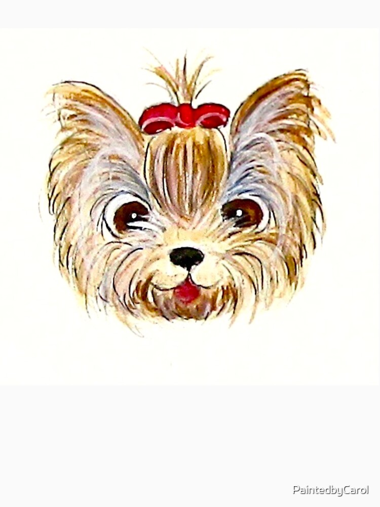 Yorkie Cartoon by PaintedbyCarol