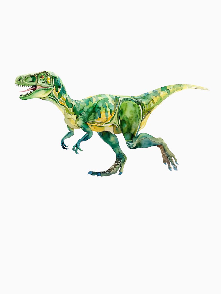 Vibrant Watercolor Dinosaur Illustration - Perfect for Dino Lovers by NTTWJIYA T-Shirts, Hoodie, Sweatshirt (Image 3)