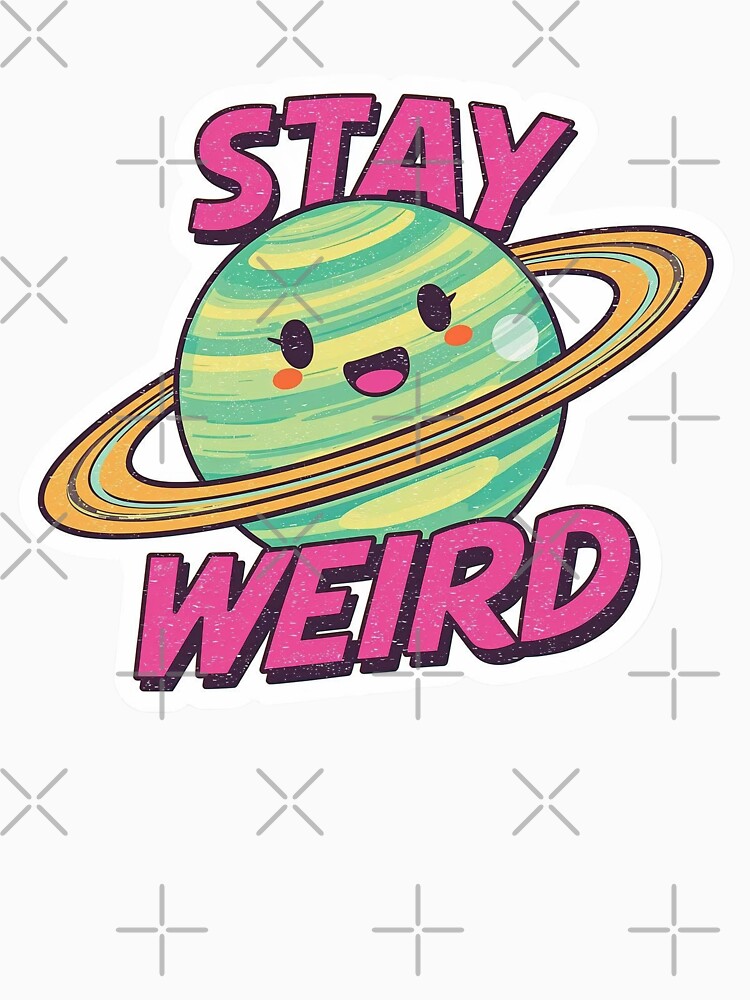 Stay Weird Smiling Planet by Erik Visnievskij T-Shirts, Hoodie, Sweatshirt | BlankRebels.com (Image 3)