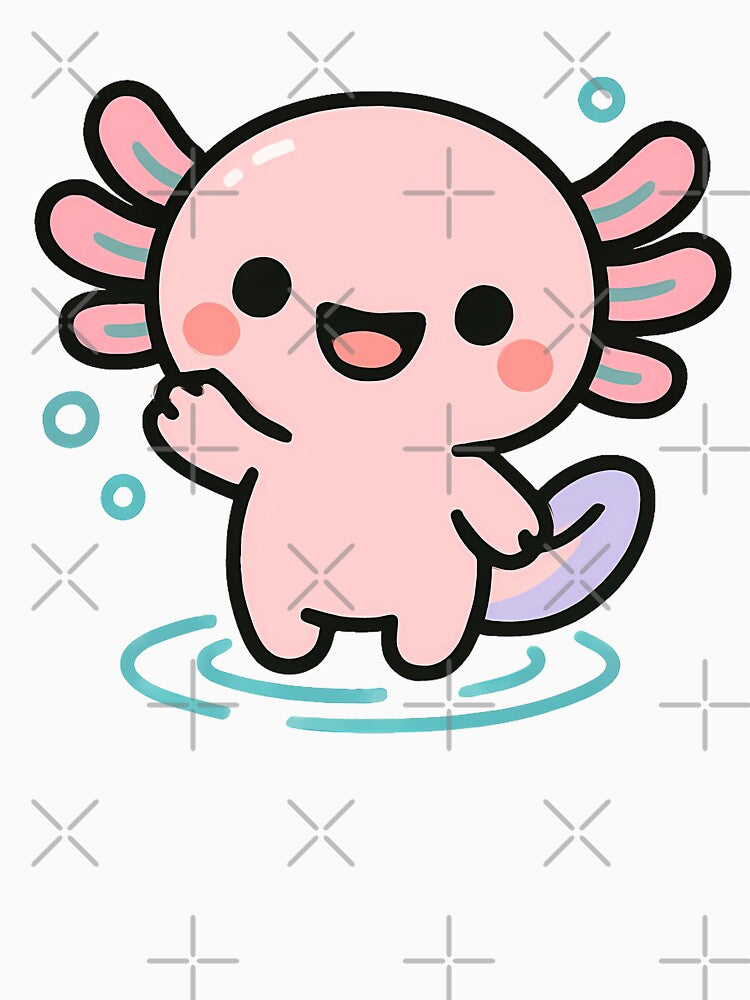 Cute Axolotl | Kawaii Axolotl by stylishdzign T-Shirts, Hoodie, Sweatshirt | BlankRebels.com (Image 3)