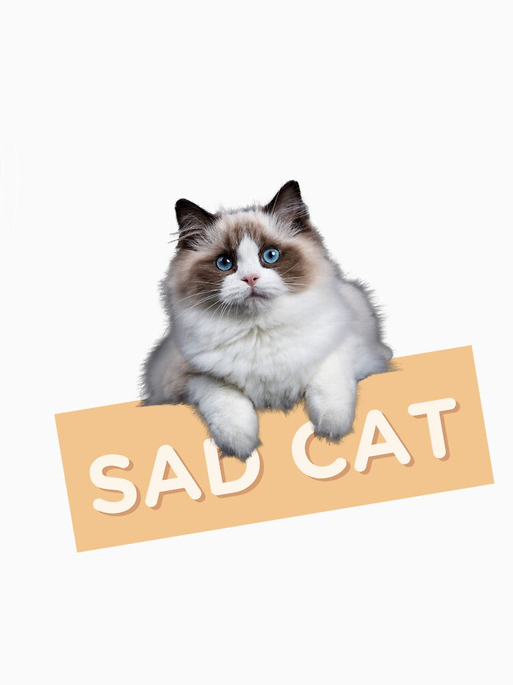 Sad Cat In Grunge Essential T-Shirt by redpalaceark