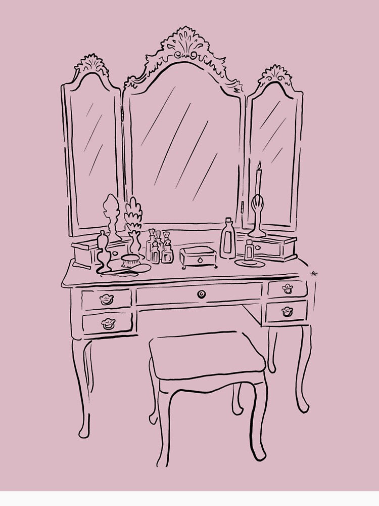 Girly Vanity Illustration by paigealayna T-Shirts, Hoodie, Sweatshirt | BlankRebels.com (Image 2)