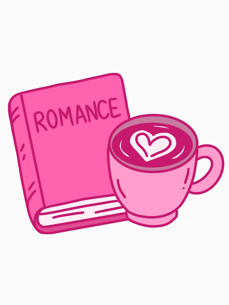 Coffee and Romance Book Merch — Coffee Bookish Girly Romance Aesthetic by Blushing with Shelby T-Shirts,... (Image 3)