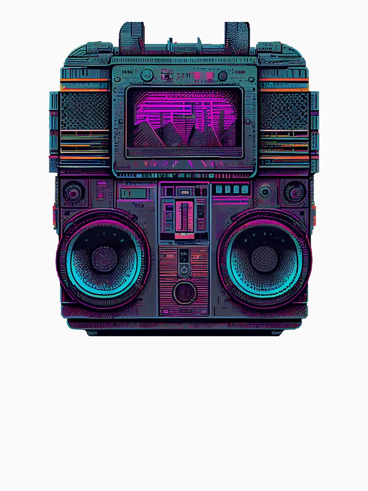Cyberpunk Retro radio 2 by Pixelarium T-Shirts, Hoodie, Sweatshirt | BlankRebels.com (Image 3)