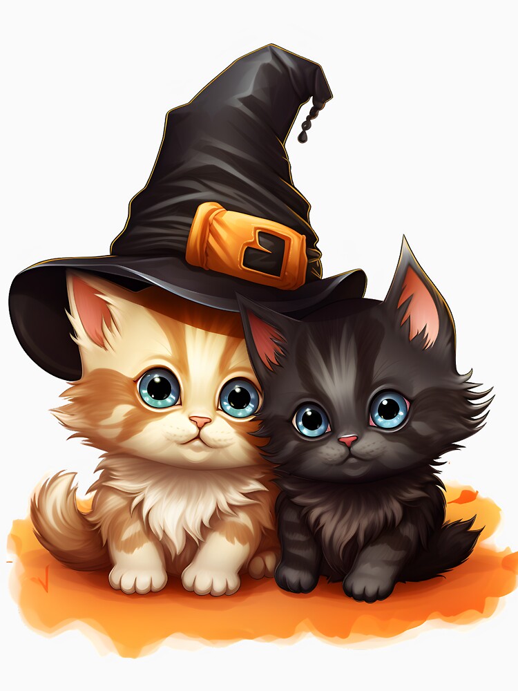 Halloween Kittens - Pawsitively Enchanting Art for the Season! by Moo7shop T-Shirts, Hoodie, Sweatshirt (Image 3)